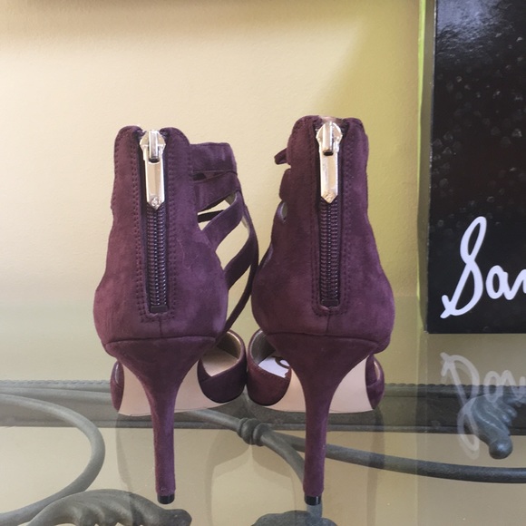 NIB Sam Edelman Burgundy suede pumps shoes sz 7M - Picture 3 of 6